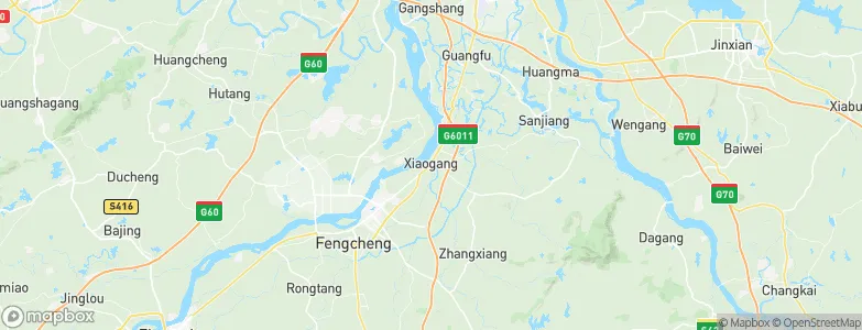 Xiaogang, China Map