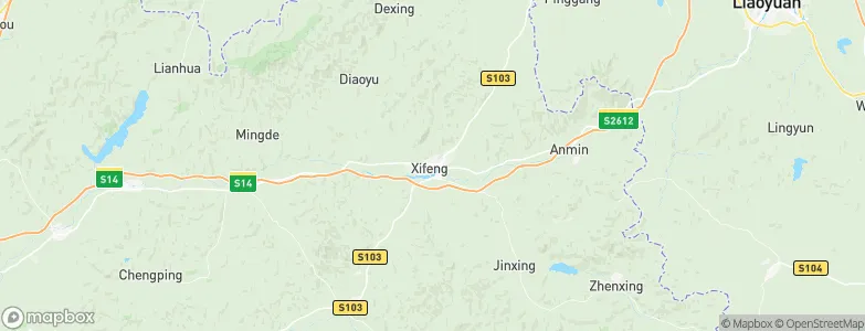 Xifeng, China Map