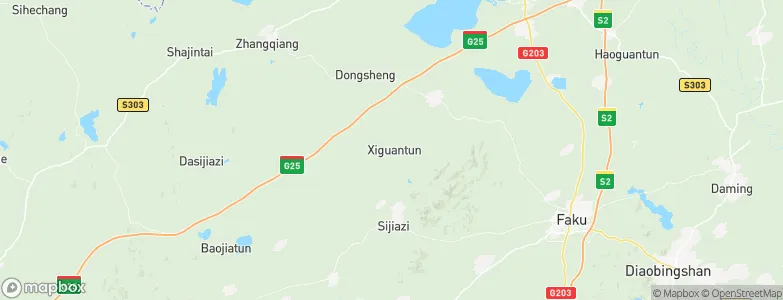 Xiguantun Muguzu Manzuxiang, China Map