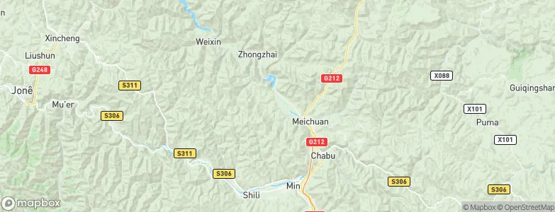 Xijiang, China Map