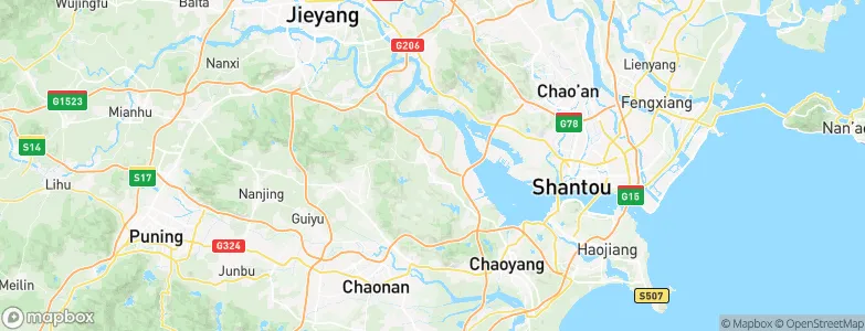Xilu, China Map