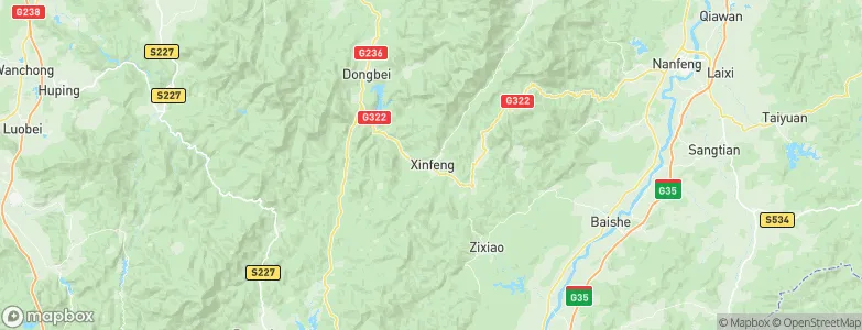 Xinfeng, China Map