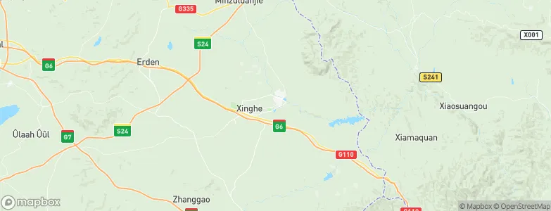 Xinghe Chengguanzhen, China Map