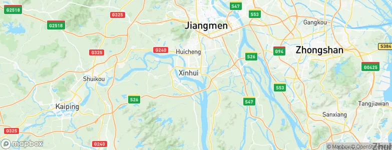 Xinhui District, China Map