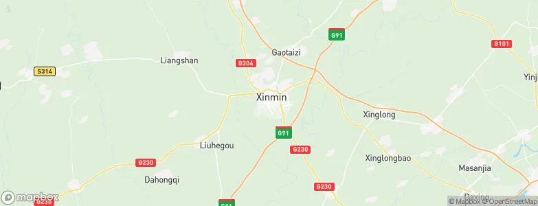 Xinmin, China Map