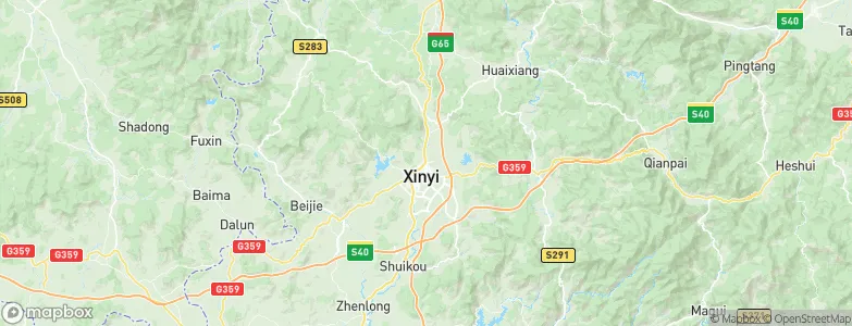 Xinyi, China Map