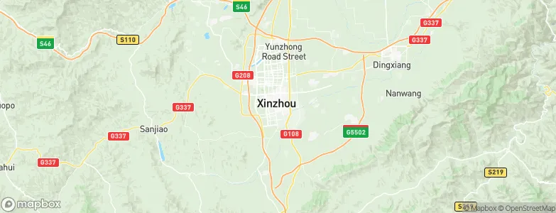 Xinzhou, China Map