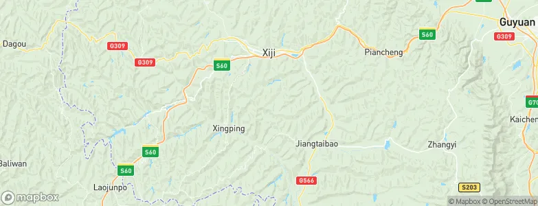 Xitan, China Map
