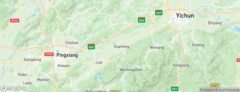 Xuanfeng, China Map