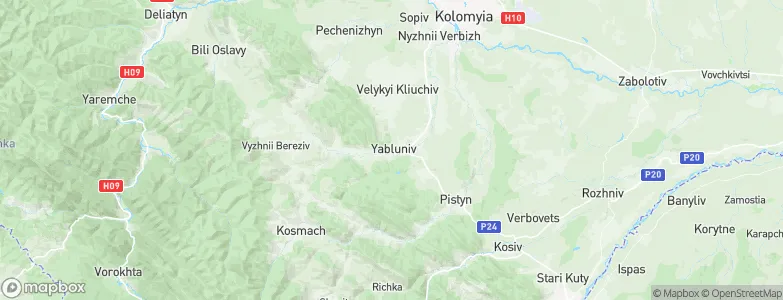 Yabluniv, Ukraine Map