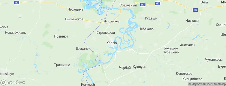 Yadrin, Russia Map