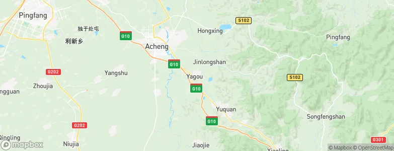 Yagou, China Map