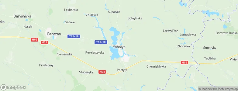 Yahotyn, Ukraine Map