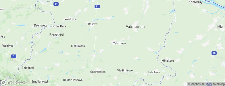 Yakimovo, Bulgaria Map