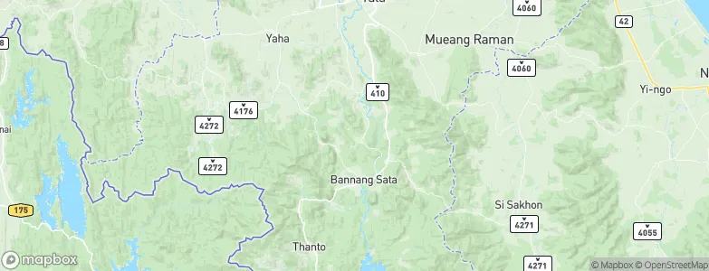Yala, Thailand Map