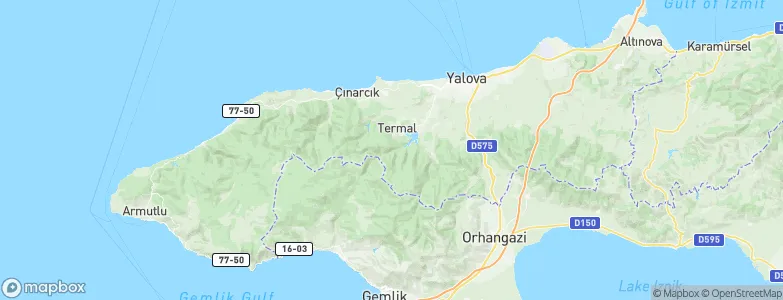 Yalova Province, Turkey Map