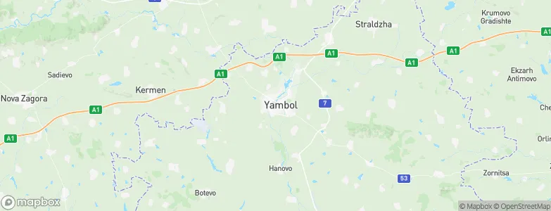 Yambol, Bulgaria Map