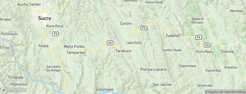 Yamparaez, Bolivia Map
