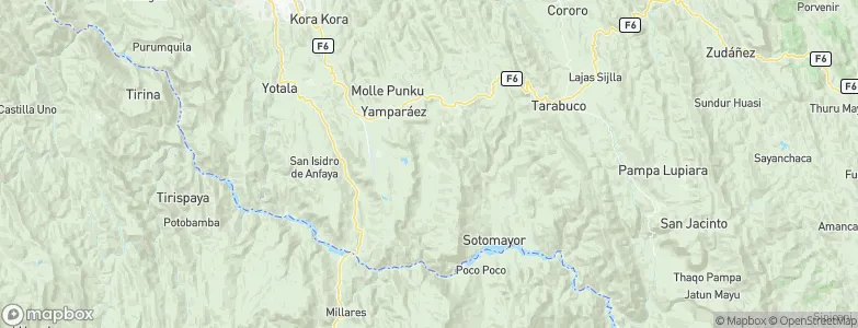 Yamparáez, Bolivia Map