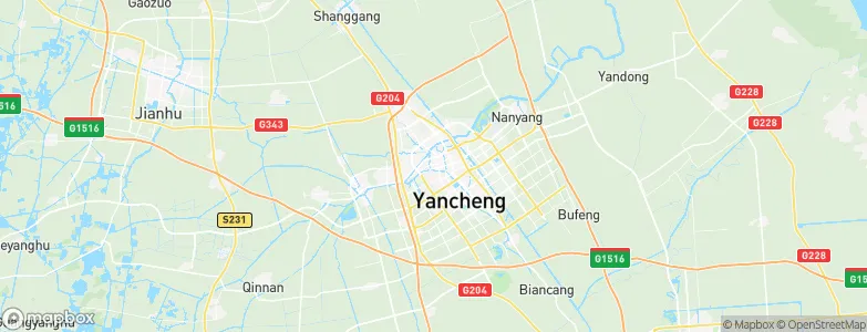 Yancheng, China Map
