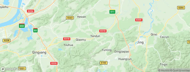 Yandun, China Map