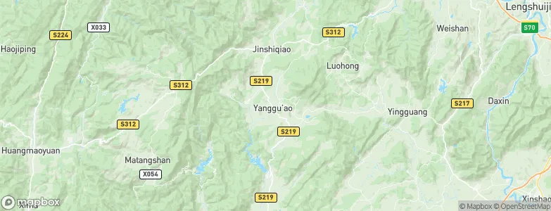 Yanggu’ao, China Map