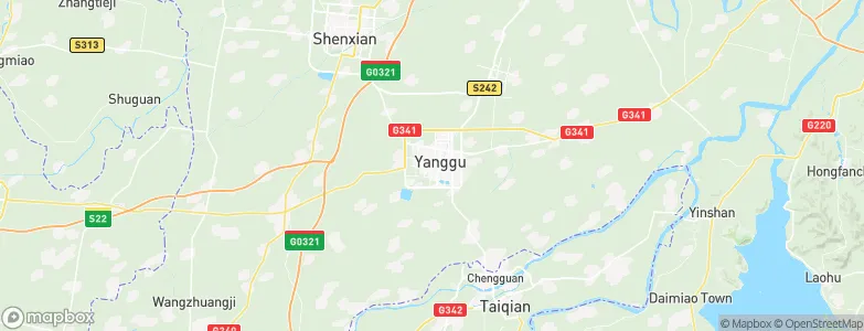 Yanggu, China Map
