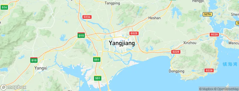 Yangjiang, China Map