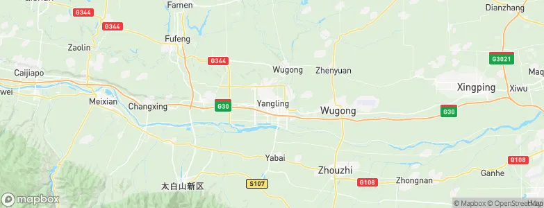 Yangling, China Map