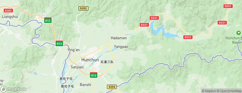 Yangmulinzi, China Map