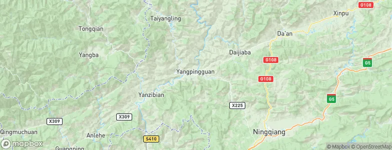 Yangpingguan, China Map