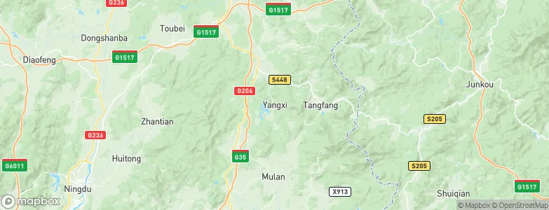 Yangxi, China Map