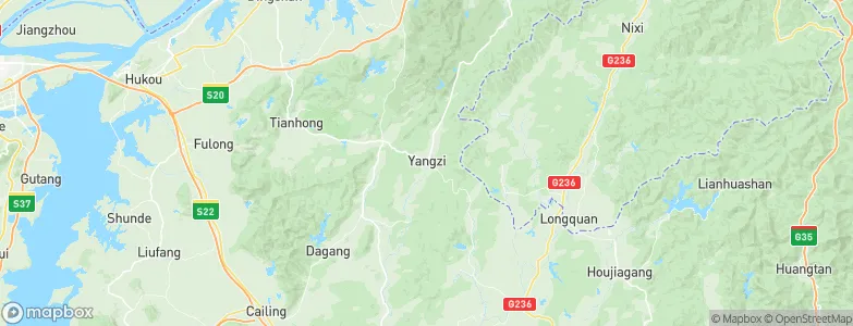 Yangzi, China Map