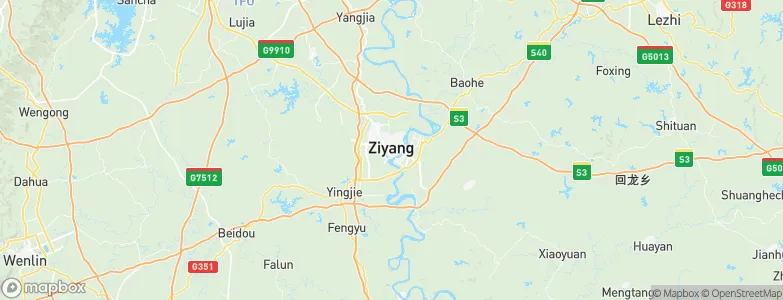 Yanjiang, China Map