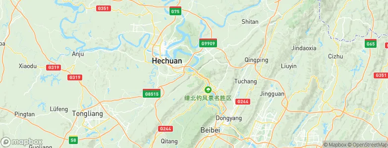 Yanjing, China Map