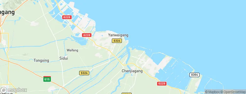 Yanweigang, China Map