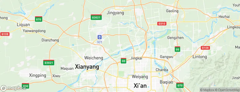 Yaodian, China Map