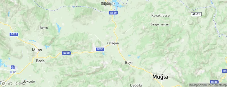 Yatağan, Turkey Map