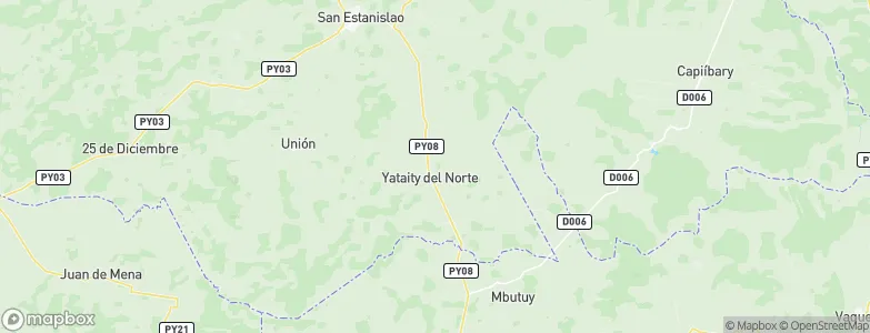 Yataity del Norte, Paraguay Map