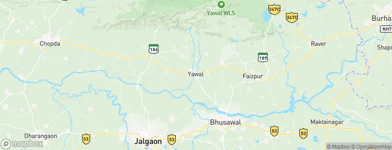 Yāval, India Map