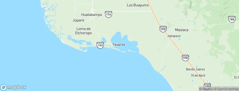 Yavaros, Mexico Map