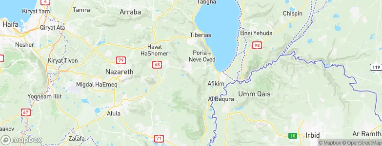 Yavne’el, Israel Map