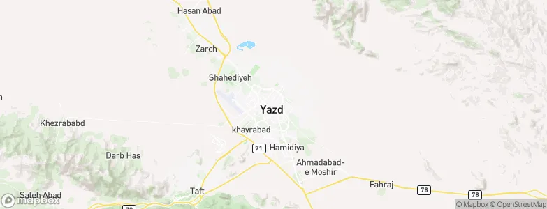 Yazd, Iran Map