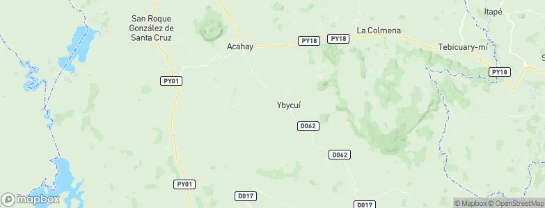 Ybycuí, Paraguay Map