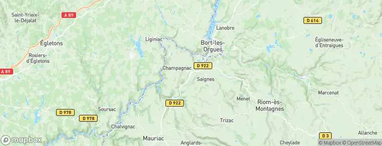 Ydes, France Map