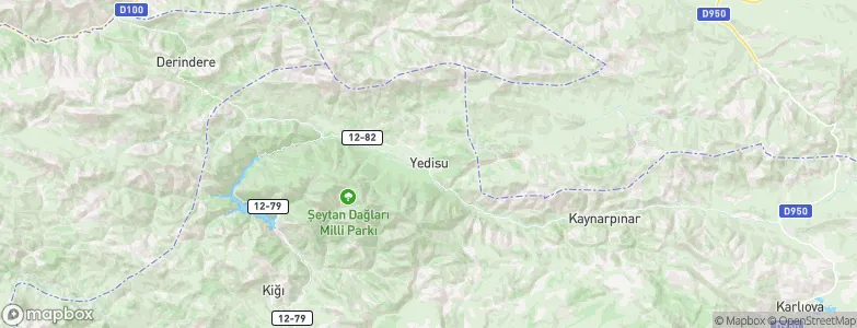 Yedisu, Turkey Map