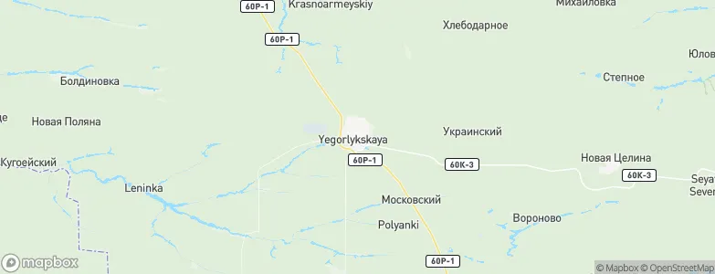 Yegorlykskaya, Russia Map