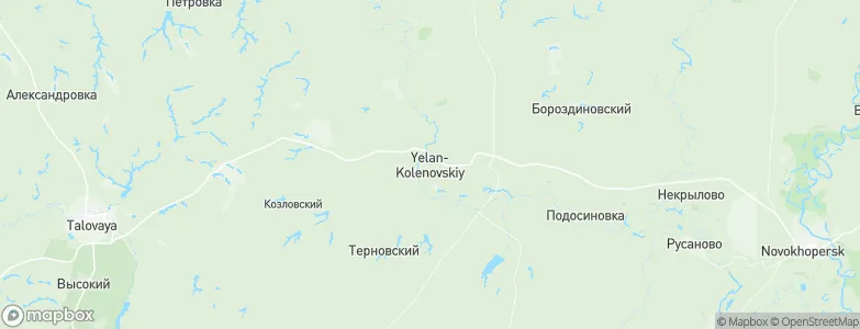 Yelan’-Kolenovskiy, Russia Map