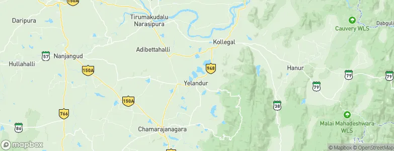 Yelandūr, India Map