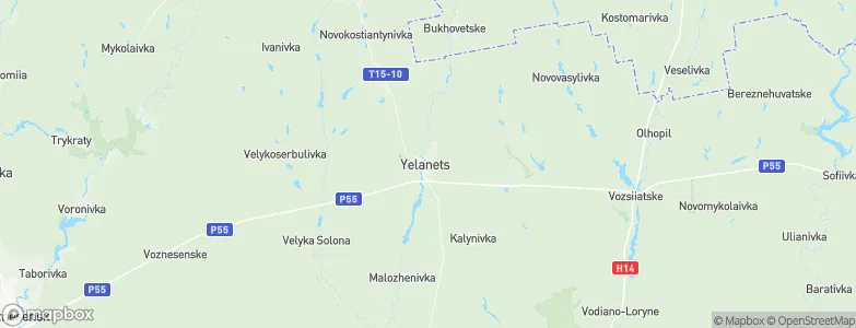 Yelanets, Ukraine Map